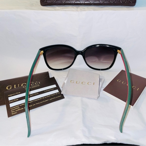 Gucci Accessories Gucci Sunglasses Green And Red Stripes Poshmark